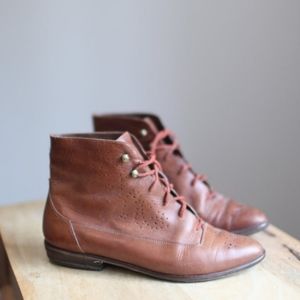 vintage brown leather  booties